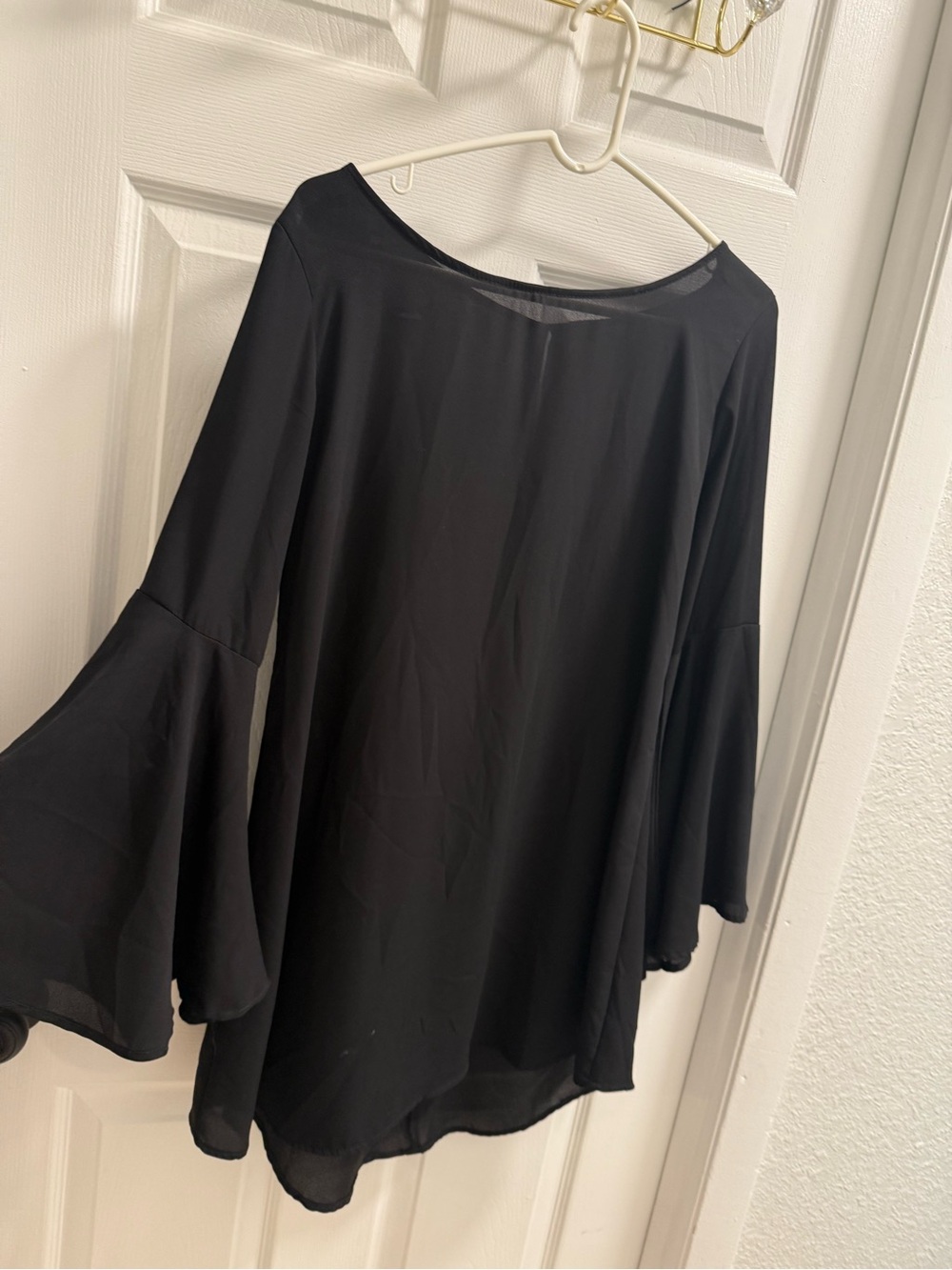Makeup Forever Black Bell Sleeve Blouse
